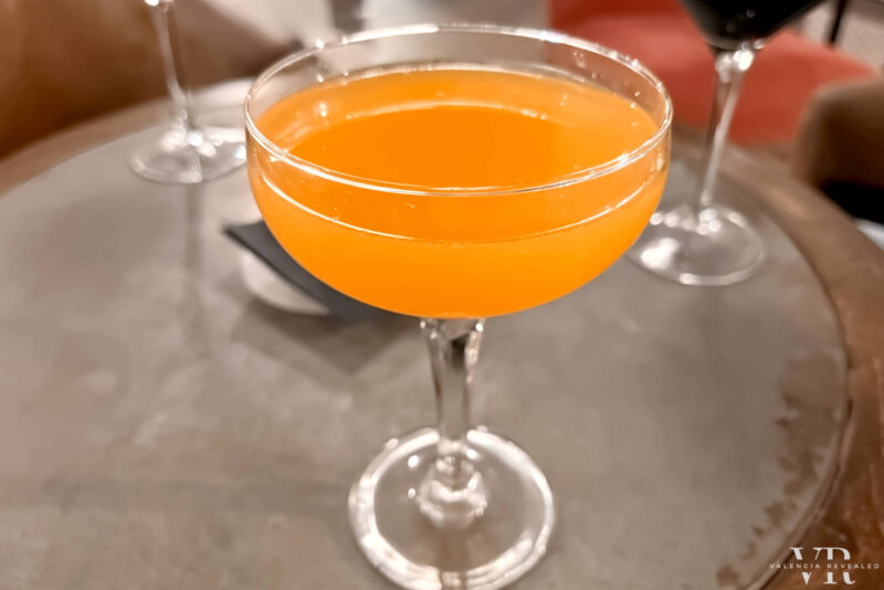 A glass of agua de Valencia cocktail