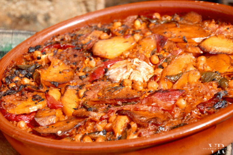 Oven baked rice typical of the Valencia region