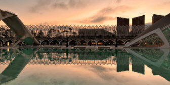 The City of Arts and Sciences at sunset