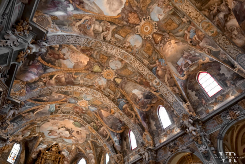 Painted ceiling of San Nicolás Church in Valencia