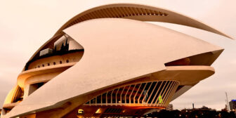 Futuristic looking Reina Sofia Palace in Valencia
